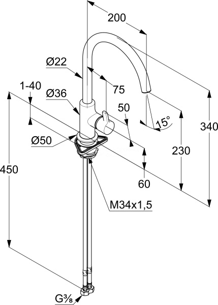 Смеситель для кухни Kludi Bingo Star XS 468030578